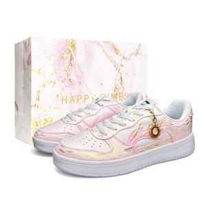 LINING Легкие, дышащие и нескользящие низкие кроссовки для скейтбординга Pontoon Boats унисекс, белые, розовые