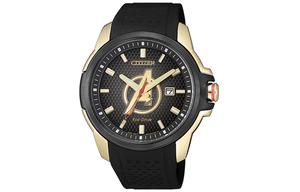 CITIZEN Часы Ecology Drive Collection Quartz Movement Rubber Strap Watch 44mm Unisex Black Dial AW1155 03W, Black Dial