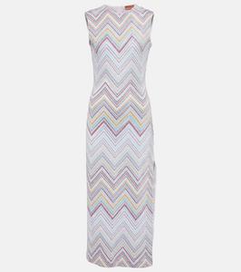 Платье миди с зигзагообразным узором из букле Missoni, Kcg0003 Var.Multicolor.
