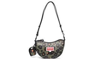 Кожаная с полиуретаном сумка через плечо, женская зеленая KENZO