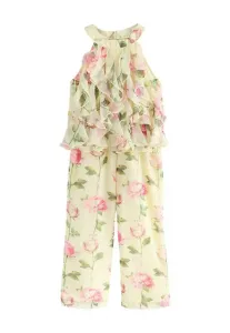 Комбинезон прямого кроя с завязками на шее и широкими штанинами Baker By Ted Baker, Lemon Yellow