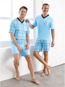 WITT WEIDEN Короткие шорты с бирюзовым принтом + бирюзовый цвет