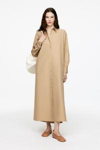Платье-Рубашка свободного покроя Arket, бежевый
