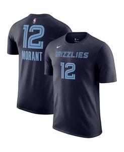 Мужская темно-синяя футболка Ja Morant Memphis Grizzlies Icon 2022/23 с именем и номером Performance Nike, синий