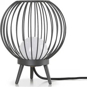 Настольная лампа AUZZURRA с теплым белым светом, светодиодная лампа, винтажная, для использования внутри и снаружи, садовый фонарь, IP54, 3000 K Paco Home, серый