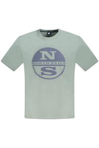 Футболка мужская North Sails с коротким рукавом и большим логотипом, зеленый