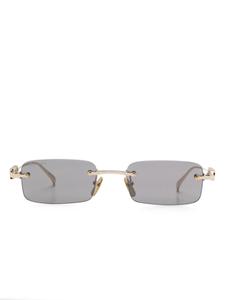 Солнцезащитные очки в прямоугольной оправе Gucci Eyewear, золотой