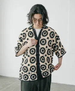 Вязаная крючком рубашка Bayflow, цвет Ivory X Black 52