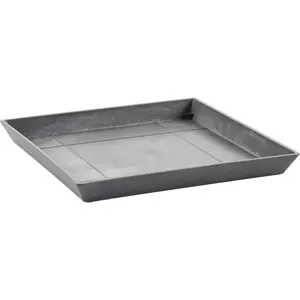 ECOPOTS Подставка для цветочного горшка «SQUARE SAUCER Grey», ШxГxВ: 43x43x3,5 см, серый