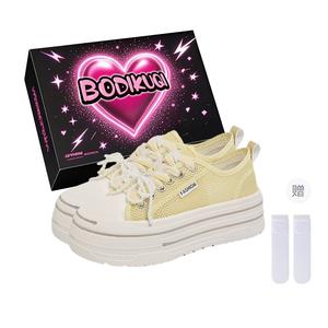 Низкие повседневные туфли женские Boldi Kuki, Yellow (Exclusive Box+Includes Socks)