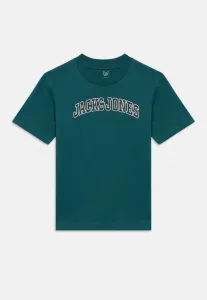 Футболка jjecaleb в университетском стиле с принтом на воротнике Jack & Jones Junior, Atlantic Deep