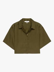 Простая блузка свободного кроя FRAME, Khaki