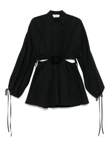 Мини-платье с цветочной аппликацией Blumarine, черный