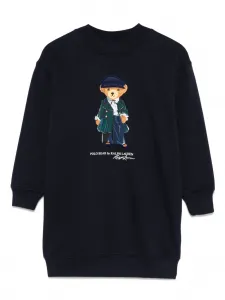 Платье с принтом Polo Bear POLO RALPH LAUREN KIDS, синий
