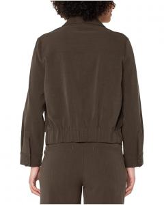 Рубашка Liverpool Los Angeles Popover Long Sleeve Shirt With Elastic At Waist, цвет Black/Olive