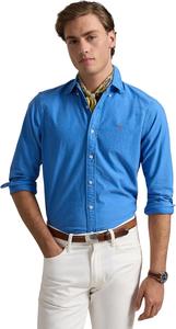 POLO RALPH LAUREN Мужская классическая оксфордская рубашка с длинным рукавом, Blue Orbit