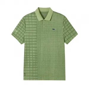 Топ для тенниса Tennis x Daniil Medvedev Performance LACOSTE, 6i4/grass зеленый plaid
