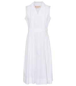 Платье миди без рукавов Marni, белый