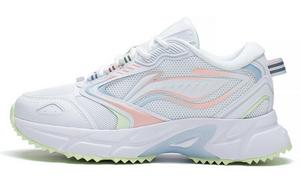 Кроссовки женские с низким верхом стандартные белые/розовые/синие Lining