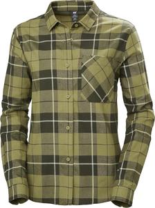 Helly-Hansen W Lokka Flannel LS Shirt - женская фланелевая рубашка с длинным рукавом, мягкая и прочная, идеальна для активного отдыха и повседневной носки Helly Hansen, 444 Sage Plaid
