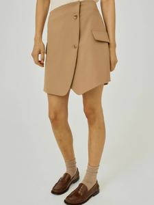 Мини юбка NORR Eluna, Beige