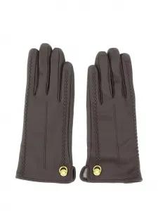 Перчатки с вышивкой Gianni Chiarini, коричневый