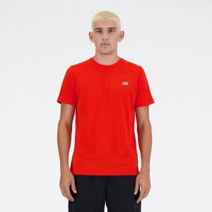 Футболка мужская беговая из ss-топа New Balance, цвет neo flame