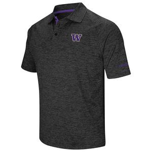 Мужская черная толстовка Washington Huskies Big & Tall Down Swing Polo Colosseum