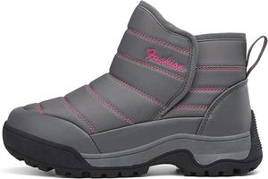 Зимние спортивные сапоги с плюшевой подкладкой, повседневные хлопковые сапоги, удобная обувь для прогулок Generic, Grey