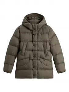 Стеганая парка с капюшоном WOOLRICH, зеленый