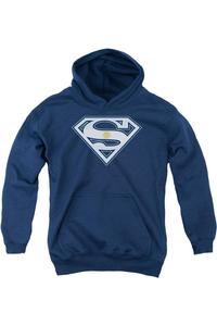 Толстовка с капюшоном Superman с аргентинским гербом для детей Gildan, темно-синий