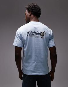 Футболка Dickies Coalton с принтом бургера на спине, светло-голубого цвета — эксклюзивно для Asos