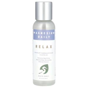 Магний для ежедневного использования, Relax, 2 жидких унции (59 мл) White Egret Personal Care