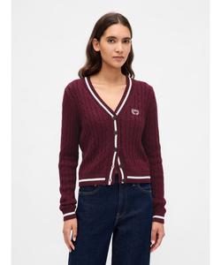 (W) Укороченный кардиган с логотипом GAP, 100% хлопок, крупная вязка.