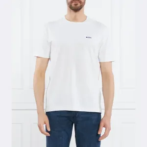 Футболка с лентой 10110340 01 приталенного кроя Boss, белый