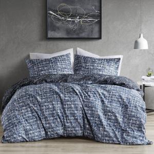 Двусторонний комплект пододеяльников 510 Design Maca с текстурированным принтом, синий