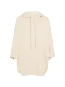Оверсайз худи с накладным карманом Rick Owens, бежевый