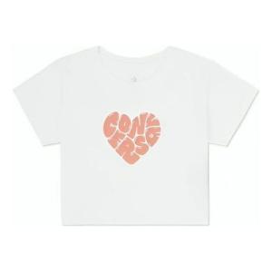 Футболка colourful heart t-shirt 'white' Converse, белый
