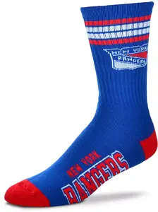 Носки Deuce Crew с 4 полосками для босых ног New York Rangers For Bare Feet