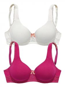 Бюстгальтер на косточках nuance, цвет beere + creme