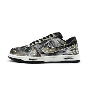 Nike Кроссовки Big Low top Skateboard Shoes мужские черные белые золотые