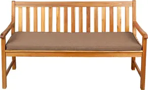 Подушка-сиденье для скамеек, садовых качелей и сидений, гладкая. FK5 (110x30x5, светло-коричневая)