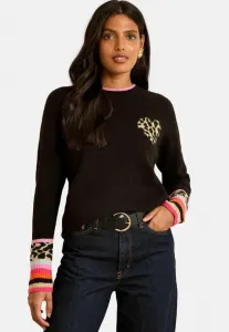 Джемпер Love & Roses, Black Animal Print Heart