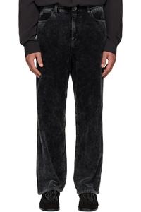 Выстиранные вельветовые брюки Solid Homme, черный
