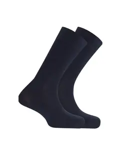 Набор из 2 пар однотонных мужских носков Punto Blanco из органического хлопка, темно-синий