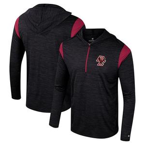 Мужская черная ветровка half-zip dozer boston college eagles Colosseum