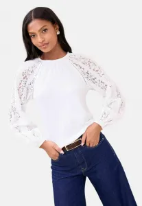 Блузка с рукавами прямого кроя Lipsy, White