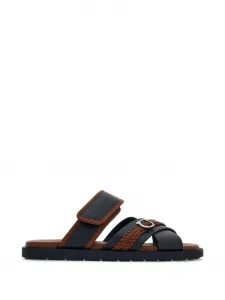 Сандалии с украшением Gancini Ferragamo, синий