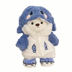 Милые плюшевые медведи трансформеры, высота 30см WADORN, Shark Bear[Bear+Shark Skin+Shoes]