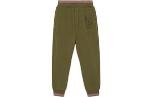 Детские трикотажные спортивные штаны Burberry, цвет Military Green